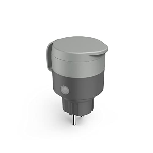 (-20%) Hama WLAN Steckdose Outdoor (Gartensteckdose ohne Hub, WLAN Außensteckdose zur App- und Sprachsteuerung von Weihnachtsbeleuchtung außen, Gartengeräten, Weihnachtsdeko,wetterfest IP44,2300W,10A) grau