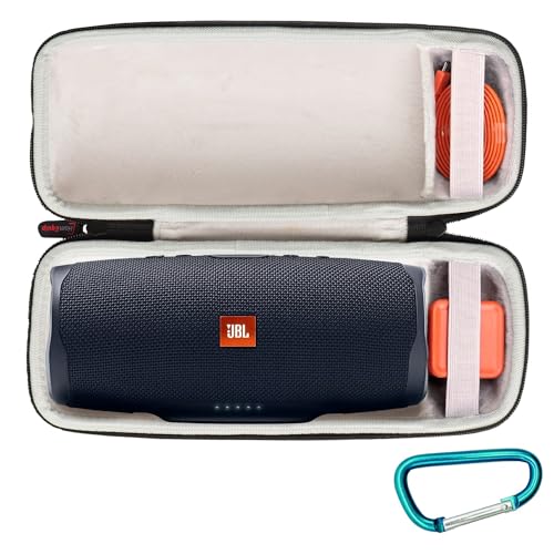 HomEquip Waterproof Case for JBL Charge 4/ Charge 5, Fits Multiple JBL Bluetooth Speakers, Black (case only)