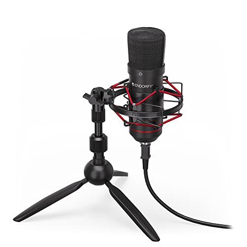(-30%) ENDORFY Solum T USB Kondensatormikrofon für Streaming und Podcasts, Niere, Stativ, Popfilter, Shock Mount, Mikrofon für PC und Mac Gaming