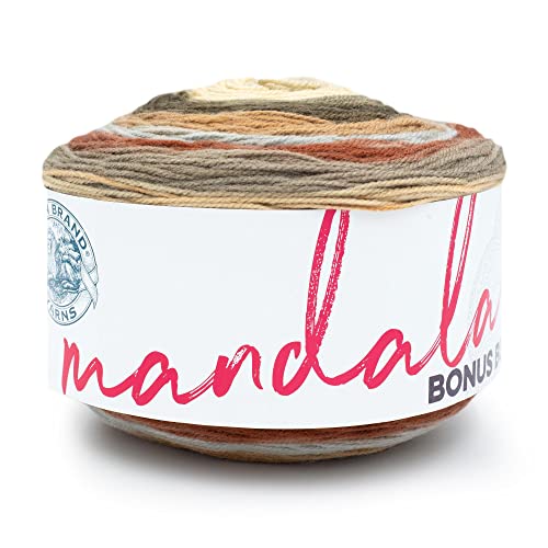 Lion Brand Yarn Mandala Bonus Bundle Yarn, Yarn for Knitting, Crocheting, and Crafting, 1 Cake, Cyclops