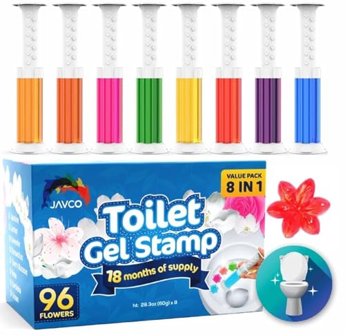 JAVCO -96 Flowers- Flower Toilet Gel Stamp | Toilet Scent Fresheners (Mix Scent)