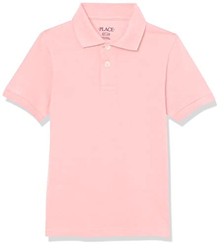 The Children's Place Boys Short Sleeve Pique Polo Shirt, Astilbe, 10-12 US