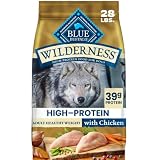 Blue Buffalo Wilderness Chicken Healthy Weight Adult Dry Dog Food with Wholesome Grains + Antioxidant-Rich Fruits & Veggies, 30g Protein, Supports Joint Health & Mobility, Natural Ingredients, 28 lbs.