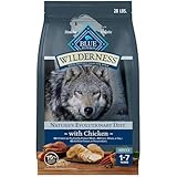 Blue Buffalo Wilderness with Chicken High Protein Dry Dog Food for Adult Dogs, 34% Protein, Supports Immunity with Antioxidant-Rich LifeSource Bits, 28 lbs.