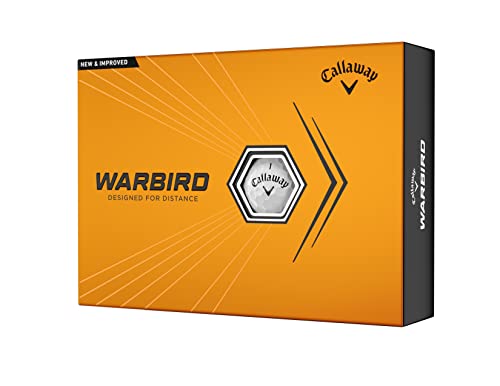 Box of white Callaway Warbird golf balls