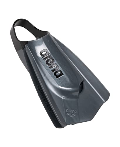 arena Powerfin Pro II Schwimmbad-Trainingsflossen, Schwimmflossen für Erwachsene, Flossen aus 100% Silikon, Komfortable Kurzflossen für das Schwimmbad, Schwarz,