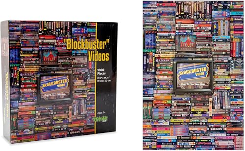 Blockbuster Era 1000-Piece Jigsaw Puzzle, Brain Teaser for Kids and Adults | 28 x 20 Inches