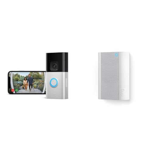 (-54%) Ring Akku Videotürklingel Plus (Battery Doorbell Plus) mit Chime Pro| Videotürklingel mit 1536p HD-Video, Selbstinstallation (5 Minuten) | Schnellwechsel-Akkupack I Privatsphäre-Einstellungen