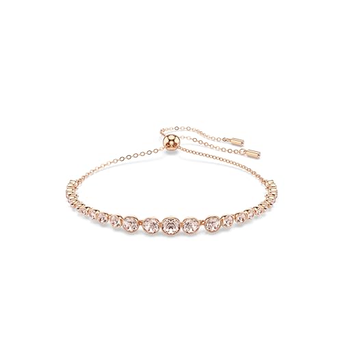 Swarovski Imber Emily Bracelet, Round Pink Crystals on Rose Gold-Tone Finished Band, Part of the Imber Emily Collection
