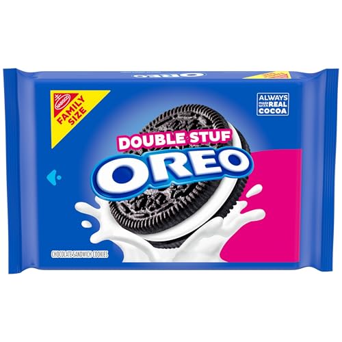 OREO Double Stuf Chocolate Sandwich Cookies, Family Size, 18.71 oz