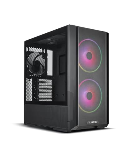 LIAN LI LANCOOL 216 E-ATX PC Case, Airflow Focus RGB Gaming Computer Case with All-Around Mesh Panels, 2x160mm & 1x140mm PWM Fans Pre-Installed and Innovative Rear PCIe Fan Bracket Chassis (Black)