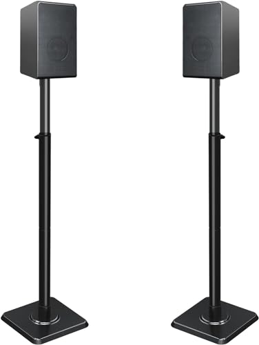 (-44%) Mounting Dream Lautsprecherständer höhenverstellbar für Satelliten bis zu 5KG, 2er-Set Bodenständer