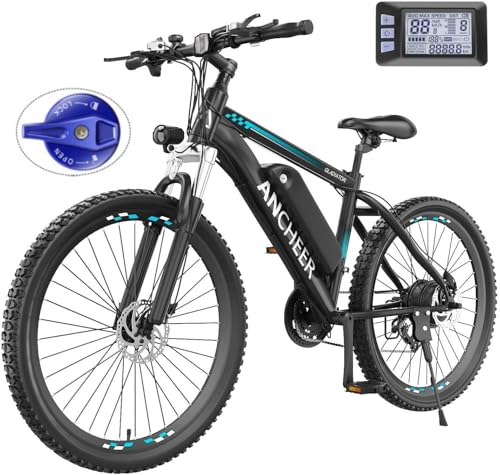 ANCHEER Electric Bike for Adults, Peak 750W Ebike, 3H Fast Charge, 55 Miles, 22MPH Electric Bicycle, 48V 499Wh Battery, 26" Gladiator Electric Mountain Bike, 21Speed, UL2849 Compliant