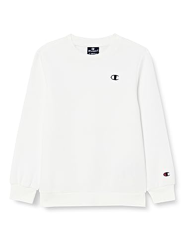 (-23%) Champion Legacy Basics B-Ultralight Powerblend Fleece Crewneck Sweatshirt Kinder & Jungen, Bianco, 9-10 Jahre