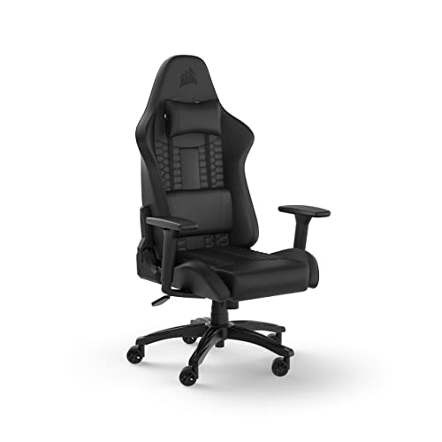 CorsairTC100 Relaxed Gaming Chair - Leatherette - Racing-Inspired Design - Lumbar Pillow - Detachable Memory Foam Neck 