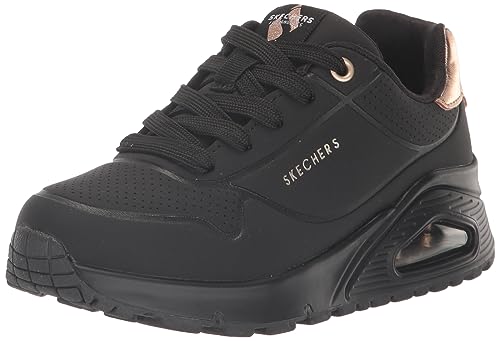 🔥 STARKER PREIS (-50%) Skechers Mädchen Uno Gen1 Shimmer Away Sneaker, Black Synthetic, 37.5 EU