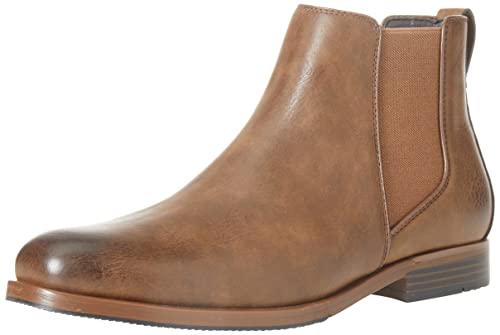 Amazon Essentials Men's Chelsea Ankle Boot, Chestnut Brown, 10.5