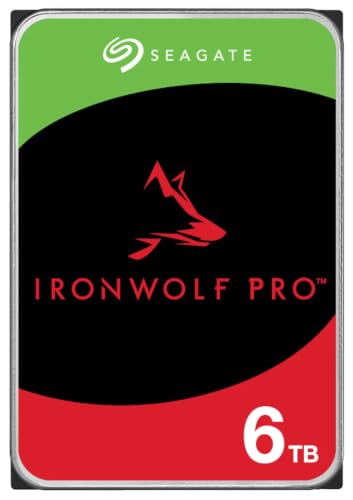 Seagate IronWolf 6 TB interne Festplatte NAS HDD, 3.5", 5400 U/Min, 256 MB Cache, SATA 6 Gb/s, silber, Data Rescue Services (ST6000VN006)