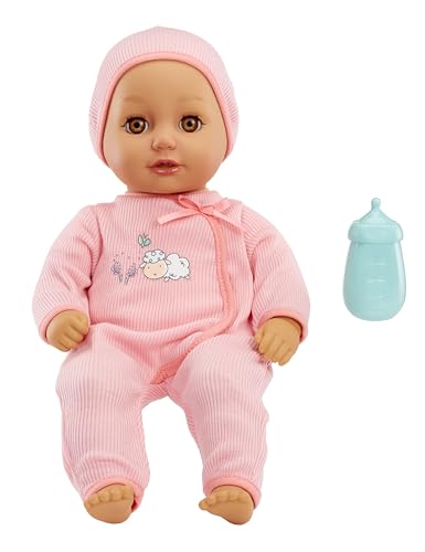 Baby Born My First Baby Ava - Light Brown Eyes: Realistic Soft-Bodied Doll for Kids Ages 1 & Up, Eyes Open & Close, Doll with Bottle
