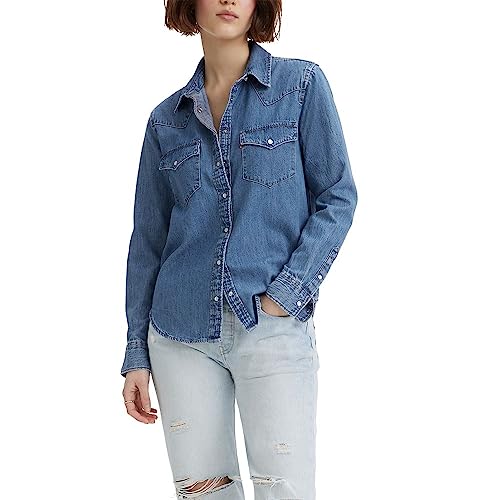 Levi's Women's Ultimate Western Shirt (Standard and Plus), (New) Mighty Fine, Medium
