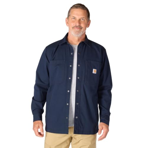Carhartt Rugged Flex® Relaxed Fit Canvas Fleece-Lined Snap-Front Shirt Jac