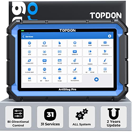 TOPDON ArtiDiag Pro OBD2 Scanner Diagnostic Tool, ECU Coding, Bidirectional Scan Tool with 35+ Services, V.A.G Guided, FCA SGW/R.e.Nault, Can FD DoIP/All Systems