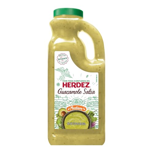 HERDEZ Guacamole Salsa, Medium, 32 oz Jug – Gluten Free, Kosher, Authentic Mexican Smooth & Flavorful Avocado-Based Salsa