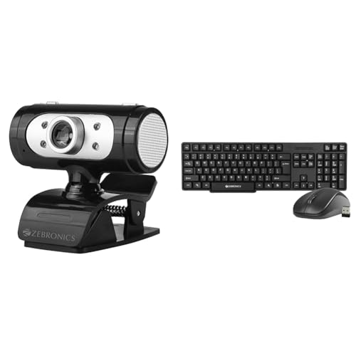 ZEBRONICS Zeb-Ultimate Pro (Full Hd) 1080P/30Fps Webcam with 5P Lens, Built-in Mic, Auto White Balan