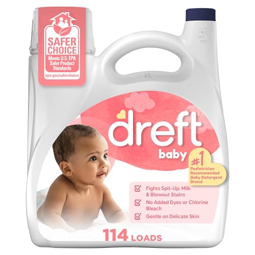Dreft Stage 1 Newborn Baby Liquid Laundry Detergent 114 Loads
