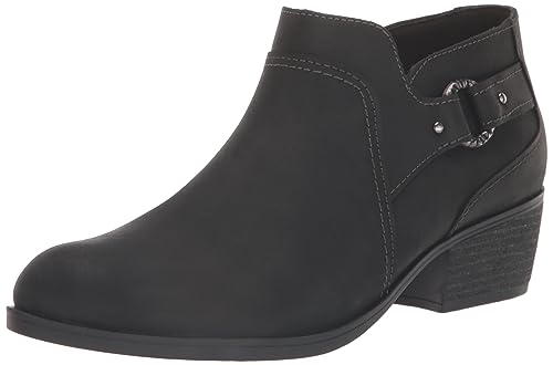 Clarks Women's Charlten Grace Ankle Boot, Black Oily Leather, 8 Medium US