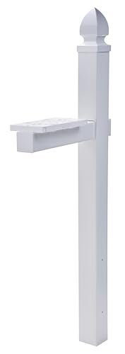 Architectural Mailboxes Whitley Plastic Mailbox Post, Compatibility Code A, B, C, WP000WAM, White