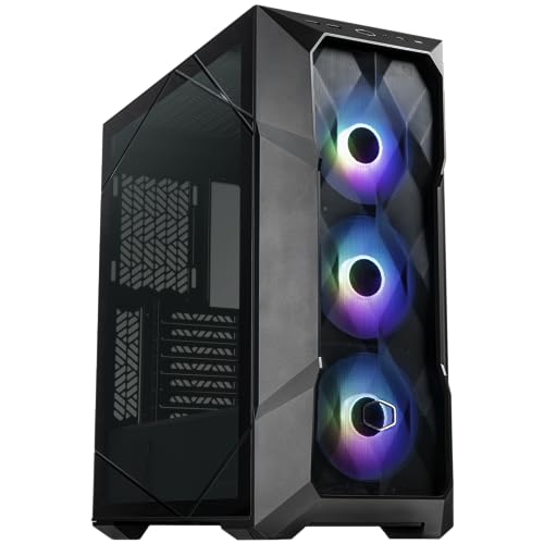 Cooler Master TD500 Mesh V2 Airflow ATX Mid-Tower Case, Polygonal Mesh, Crystalline Tempered Glass, Removable Top Panel, 3X Customizable 120mm PWM ARGB Fans, USB Gen 2 Type C (TD500V2-KGNN-S00)