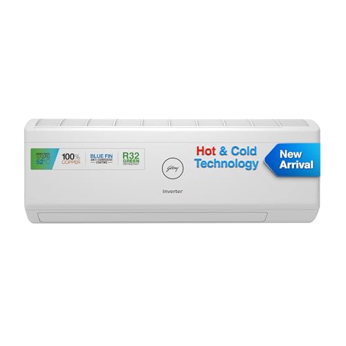 Godrej 1.5 Ton 3 Star, Hot & Cold, 5 Years Comprehensive Warranty, Inverter Split AC (Copper, Anti-Freeze Thermostat, Twin-Rotary Compressor, AC 1.5T 