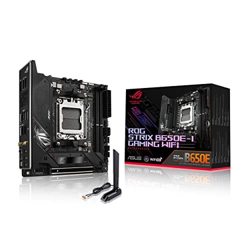 ASUS ROG Strix B650E-I Gaming WiFi AMD B650 AM5 Ryzen™ Desktop 9000 8000 & 7000 mini-ITX mITX Motherboard, 10+2 Power Stages, DDR5