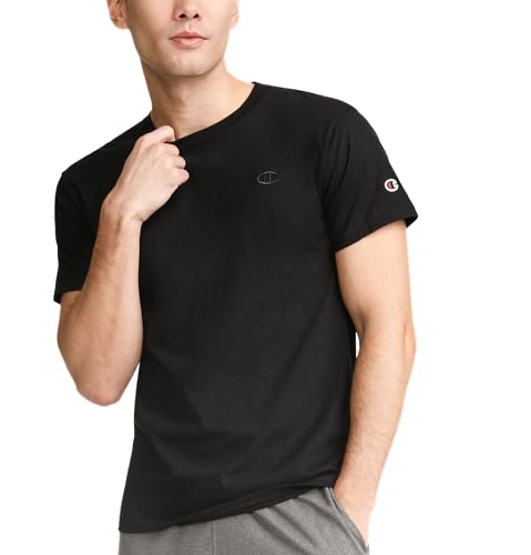 Champion Classic, Everyday Tee, Comfortable Soft Men's T-Shirt (Reg. or Big, Black, XX-Large Tall