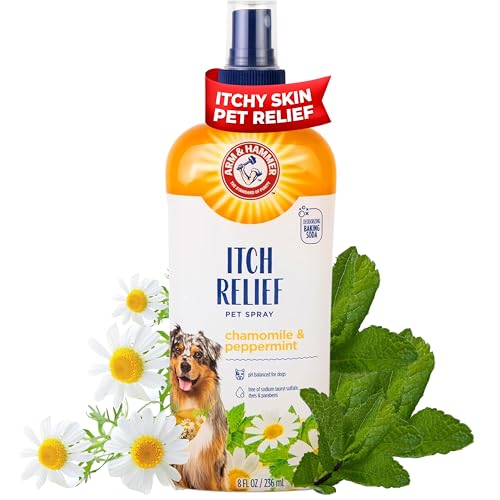 Arm & Hammer for Pets Itch Relief Spray for Dogs - Dog Itch Relief with Baking Soda Chamomile & Peppermint Scent - Professional Dog Skin Care Spray - Anti Itch Spray for Dog, Itchy Dog Skin Relief 8oz