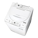 シャープ 上面 全自動洗濯機 ホワイト ES-GE5G-W 洗濯容量 5.5kg ステンレス槽 幅56.5cm(ボディ幅52.0cm)