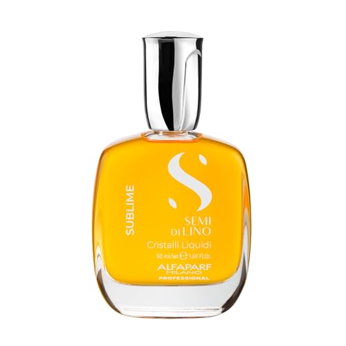 Alfaparf Milano Semi di Lino Sublime Cristalli Liquidi Hair Oil Serum with Thermal Protection - Anti Frizz Hair Serum & Smoothing Heat Protectant Spray with Vitamin E for Frizzy Hair (1.69 oz / 50 ml)