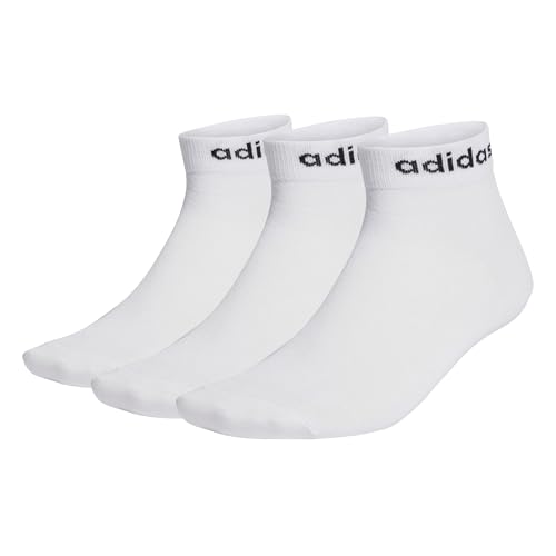 🔥 STARKER PREIS (-33%) adidas Unisex Think Linear Ankle Socks 3 Pairs, White/Black, 40-42