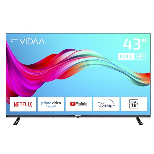 (-25%) DYON Smart 43 VX - 43 Zoll (108 cm) Full-HD Smart TV mit HD Triple Tuner (DVB-C/-S2/-T2), App Store, Prime Video, Netflix, YouTube, DAZN, Disney+, waipu.TV, Hotelmodus