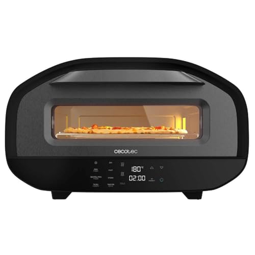 (-64%) Cecotec Elektrischer Pizzaofen mit Sichtfenster Pizza&Co Tifosi. 1700W, 12 Liter Kapazität, digitale Steuerung, beschichteter Stahl, 8 Funktionen, Timer, Temperatur 80°C - 430°C, Innenbeleuchtung