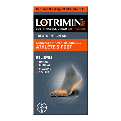 Lotrimin AF Cream for Athlete's Foot, Clotrimazole 1% Antifungal Treatment, Clinically Proven Effective Antifungal Treatment of Most AF, Jock Itch and Ringworm, Cream, .53 Ounce (15 Grams)