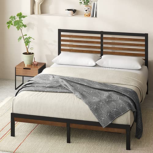 Zinus Kai Bamboo and Metal Platform Bed Frame with Headboard, No Box Spring Needed, Easy Assembly, Queen, BrownNestl Ad