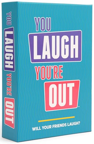 You Laugh You're Out A Party Game with Hilarious Charades Family Card Games for Adults & Kids, Prime Deal, 125 Prompt Cards Fun Card Games for Family Game Nights, Gatherings, & Parties Ages 14+