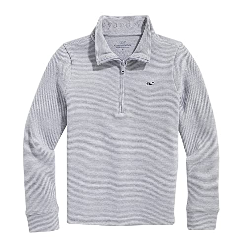vineyard vines Boys' Saltwater Quarter-Zip, Granite, Medium