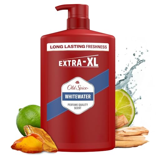 (-22%) Old Spice Whitewater 3-in-1 Mehrzweck-Shampoo für Haar, Gesicht und Körper 1000 ml, langanhaltende Frische, Duft von Parfümqualität, Tiefenreinigung