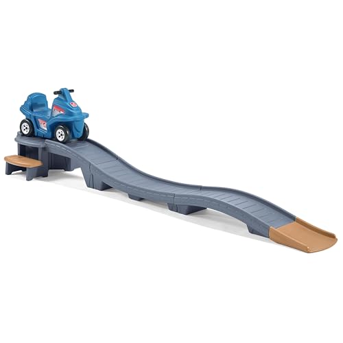 Step2 Up & Down Roller Coaster Kids Ride On Toy, Push Car, Indoor/Outdoor Playset, Made of Durable Plastic, Max Weight 50 lbs., for Toddlers 2-5 Years Old, Gray & Blue
