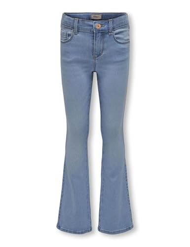 (-36%) ONLY Mädchen Kogroyal Life Reg Flared Pim020 Noos Jeans, Light Blue Denim, 128 EU