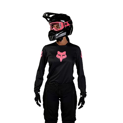 Fox Racing Women's 180 Motocross Dirt Bike Jersey, Black/Black, Medium