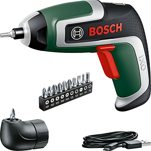 Bosch Akkuschrauber IXO (7. Generation, 3,6 V, 2,0 Ah, 5,5 Nm, mit Micro-USB-Kabel, inklusive Winkelaufsatz, schraubt bis zu 190 Schrauben, im Karton) – Amazon